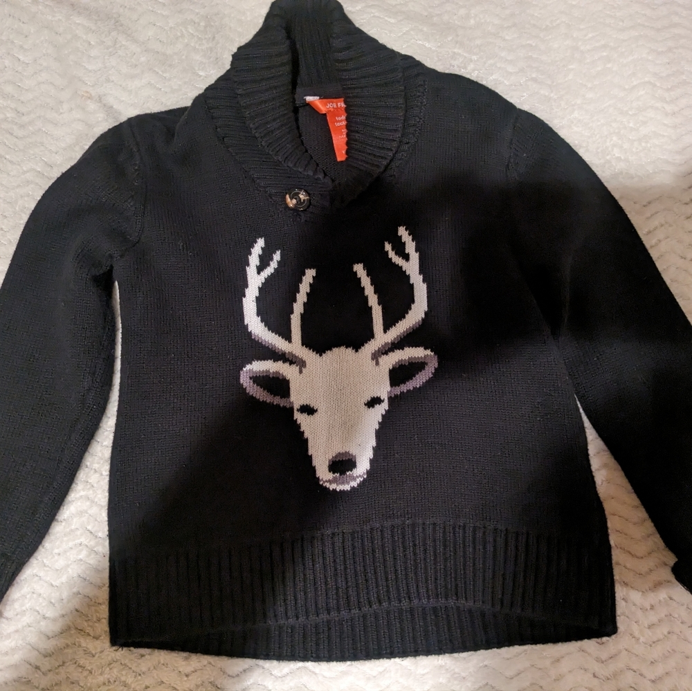 Joe Fresh Black Reindeer Sweater